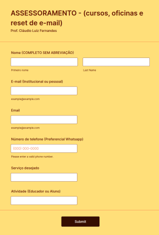 ASSESSORAMENTO (cursos, Oficinas E Reset De E Mail)