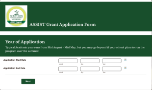 Student Assistant Application Form Template