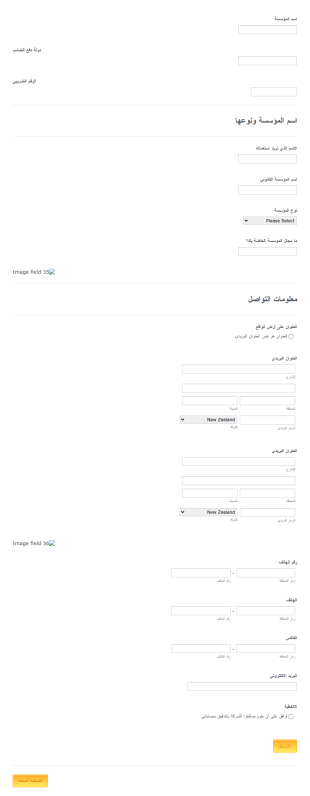 استمارة معلومات المؤسسة خطوة بخطوة