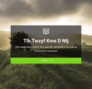 استمارة طلب وظيفة مساعد إنتاج Form Template
