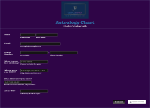 Astrology Chart Form Template