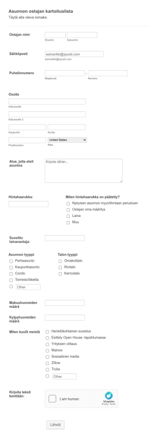 Asunnon Ostajan Kartoituslista