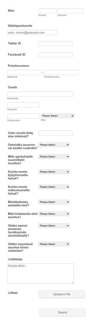 Asunnon Ostokaavake Uutta Kotia Etsivälle