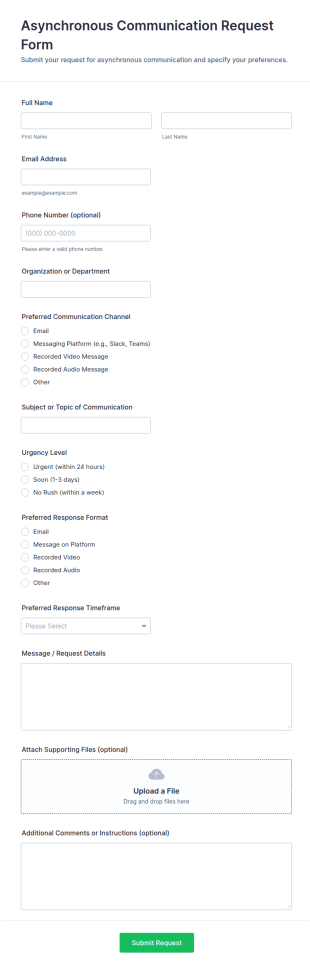 Asynchronous Communication Request Form 📩