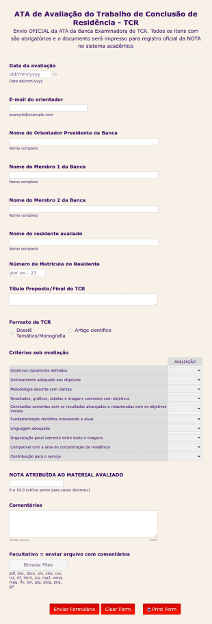 ATA De Avaliação Do TCR