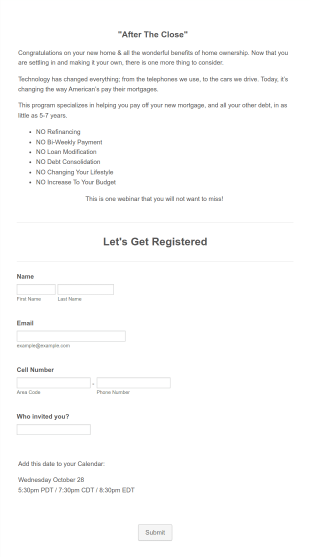 ATC Client Registration Form Template
