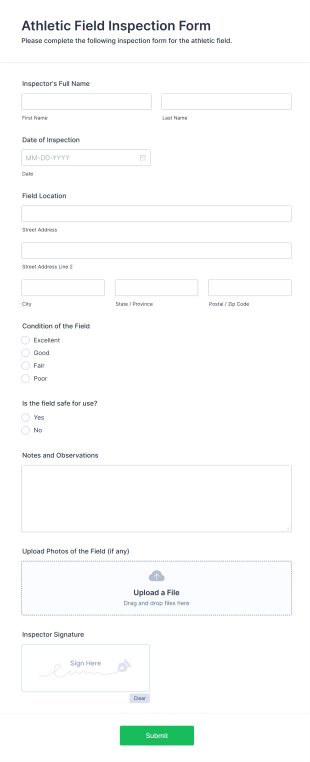 Field Inspection Form Templates | Jotform