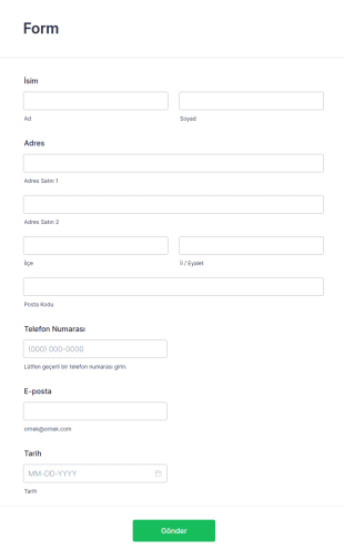 Atomy Üyelik Ön Başvuru Form Şablonu