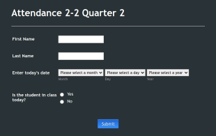 Student Attendance Tracking Form Template