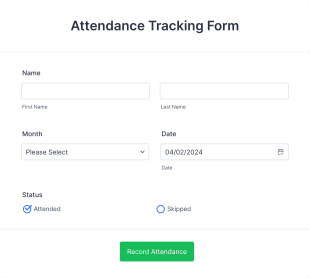 Attendance Tracking Form Template