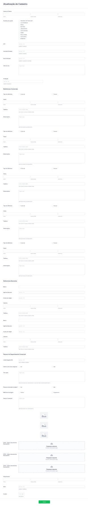 Atualização De Cadastro Central Campo