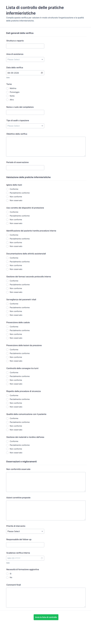 Audit Delle Pratiche Infermieristiche