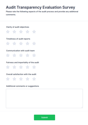 Audit Transparency Evaluation Survey Form Template