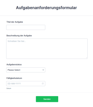 Aufgabenanforderungsformular