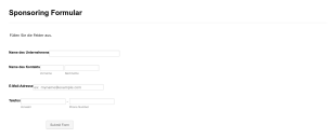 Aufnahme Von Sponsoren