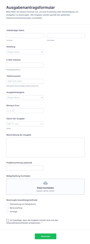 Ausgabenantragsformular
