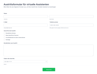 Austrittsformular Für Virtuelle Assistenten