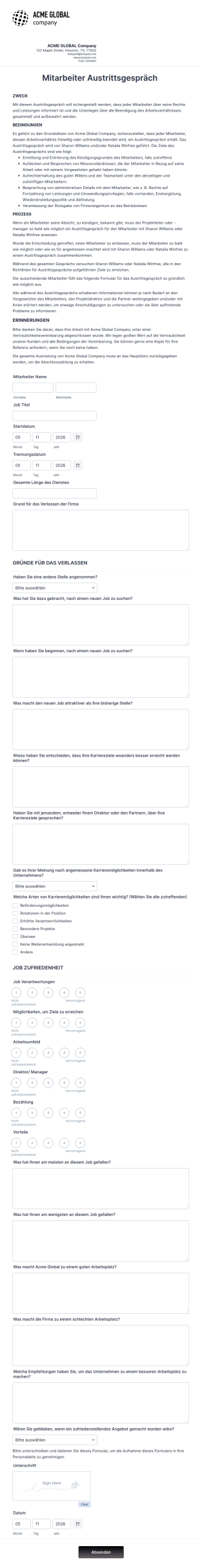 Austrittsgespräch