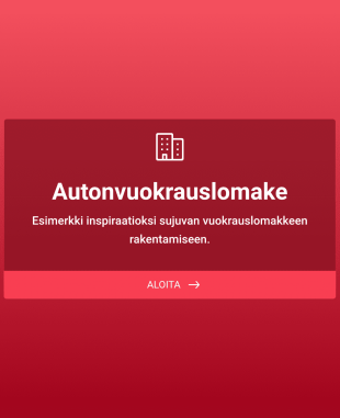 Autonvuokrauslomake