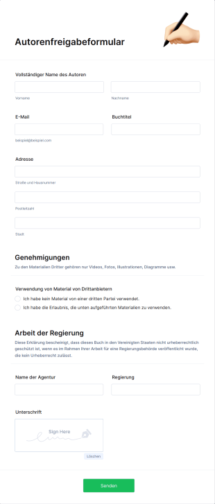 Autorenfreigabeformular