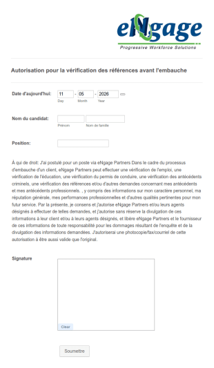 Autorisation De Vérification Des Références