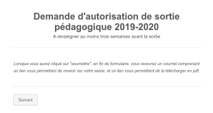 Autorisation Sortie Pédagogique