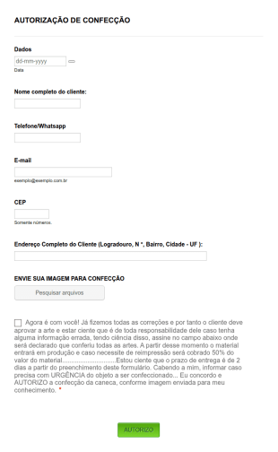 Autorização De Confecção