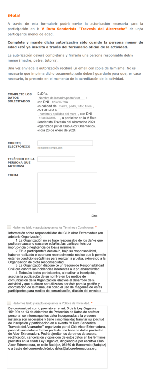 Autorización Travesia Del Alcarrache