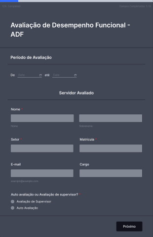 Avaliação De Desempenho Funcional ADF Form Template