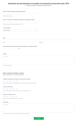 Avaliação De Participação Em Projeto De Pesquisa