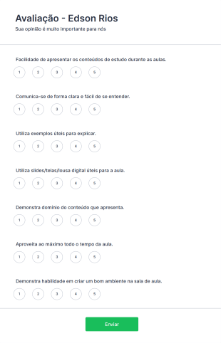 Avaliação Docente Form Template