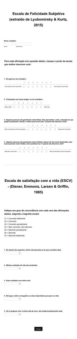 Pesquisa Sobre Felicidade E Satisfação Com A Vida