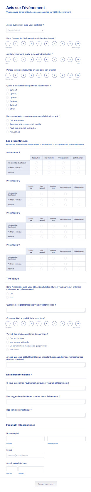 Avis Sur L'événement