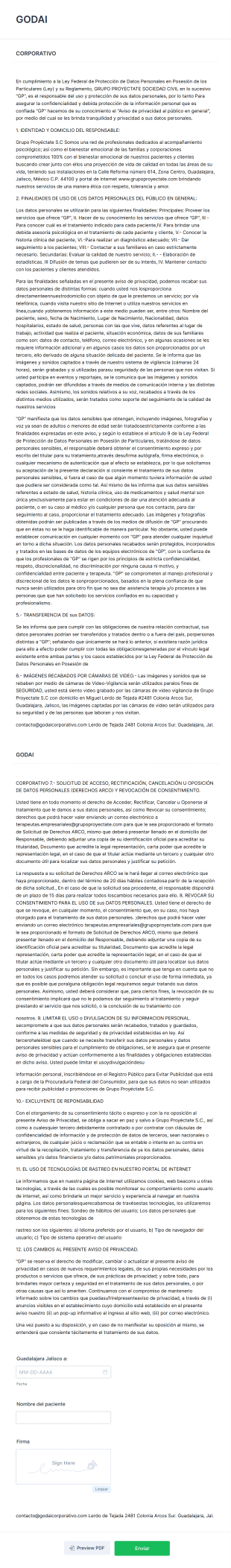 Aviso De Privacidad