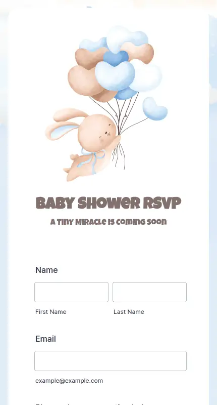 Baby Shower RSVP Form Template | Jotform Baby Shower RSVP Form Template | Jotform