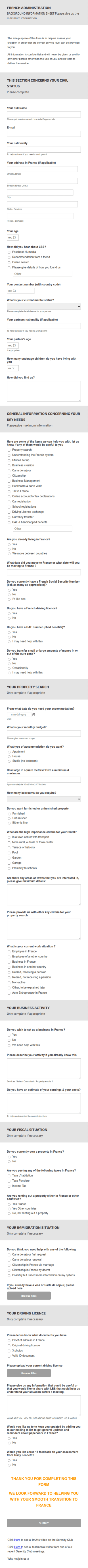 Background Information Sheet Form Template