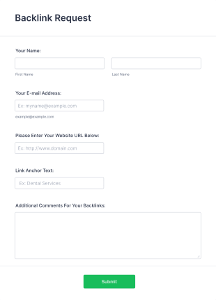 Backlink Request Form Template