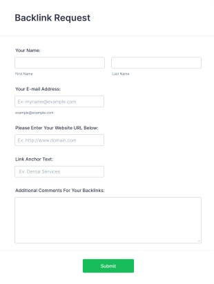 Backlink Request Form Template