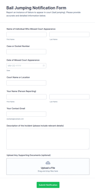 Bail Jumping Notification Form Template