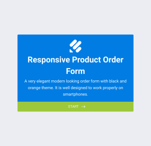 반응형 제품 주문 양식 Form Template
