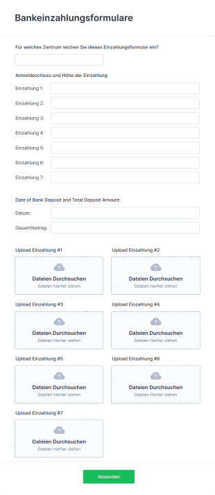 Bankeinzahlungsformulare Form Template