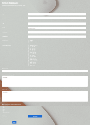 Bannerin Tilauskaavake Form Template