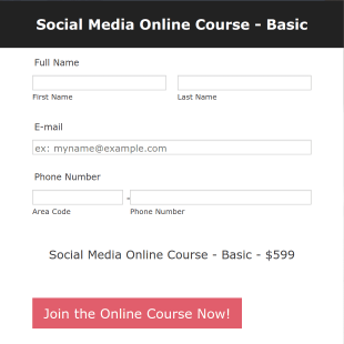 Barista Academy Social Media Online Course Basic Form Template