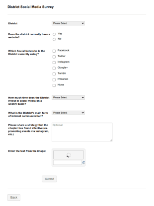 Basic Social Media Survey Form Template