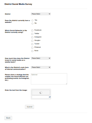 Basic Social Media Survey Form Template