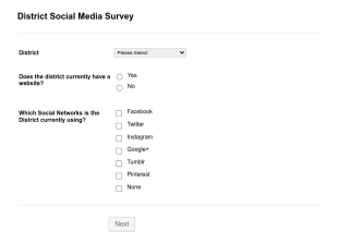 Basic Social Media Survey Form Template