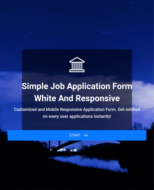 Basit İş Başvurusu Formu Beyaz Ve Mobile Uyumlu Form Şablonu