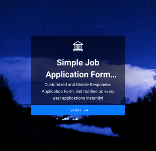 Basit İş Başvurusu Formu Beyaz Ve Mobile Uyumlu Form Template