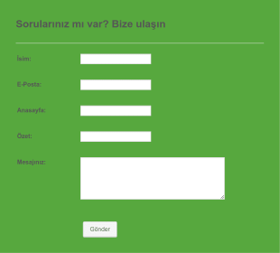 Basit Müşteri Memnuniyeti Form Template