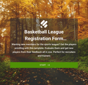 Basketball League Registration Form Template
